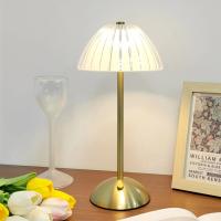 Lámpara De Mesa Retro De Cristal Portátil Con Tacto 3 Colores Para Decoración De Sala De Estar Cocina Y Comedor Fuente De Luz LED Regulable Batería Recargable Incluida - details 1