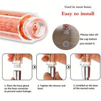 Cabezal de ducha con filtro de alta presión para Spa, terapia de agua, ahorro de agua, bola negativa de iones activados, boquilla de ducha de 3 modos, filtro de agua de baño Premium - details 4
