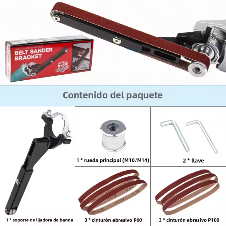 Accesorio Modificado Para Motosierra Ángulo 6/10PCS Sander De Cinta Para Trabajar Madera Pulir Y Cortar Polvo Compatible Con 100/115/125 Motosierra - 1