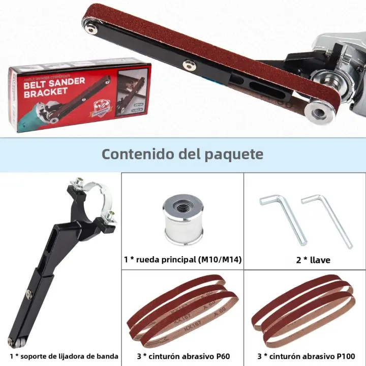Accesorio Modificado Para Motosierra Ángulo 6/10PCS Sander De Cinta Para Trabajar Madera Pulir Y Cortar Polvo Compatible Con 100/115/125 Motosierra - 1