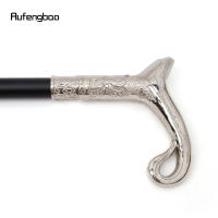 Bastón De Caminar Elegante Y Lujo Blanco Con Línea Curva Decorativo Para Caballeros Cosplay 93cm Punta De Goma Manija De Aleación De Aluminio - details 8
