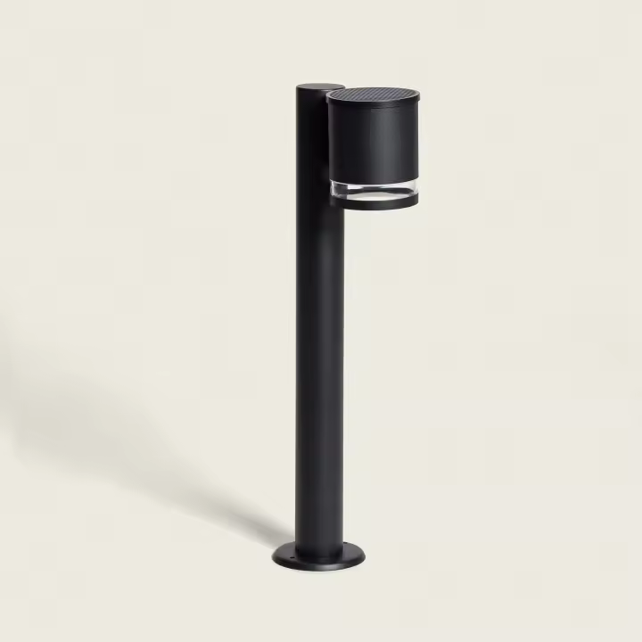 Ledkia Baliza de Pie Exterior Solar LED 50cm Aluminio Draco Negro - 1