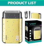VGR Afeitadora Profesional Para Hombres Cuchilla De Acero Inoxidable Afeitadora Eléctrica Impermeable Con LED Y Carga Rápida V-359 - details 8