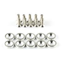 Kit De 10 Piezas De Tornillos Y Tornillos De Aluminio Concavo Hexagonal M6 * 20mm Para Bayas De Motor Y Parachoques JDM - details 7
