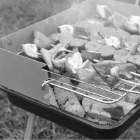 BBQ--BARBACOA 35x28x44cm,Parrilla de la barbacoa Barbacoa deportiva, barbacoa para el hogar barbacoa al aire libre,  fácil de limpiar fácil de transportar / naranja - details 2