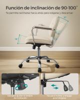 Silla Ergonómica de Escritorio con Reposabrazos Individuales - Silla Giratoria de Oficina con Inclinación y Altura Ajustable, Ideal para Dormitorio u Oficina - details 10