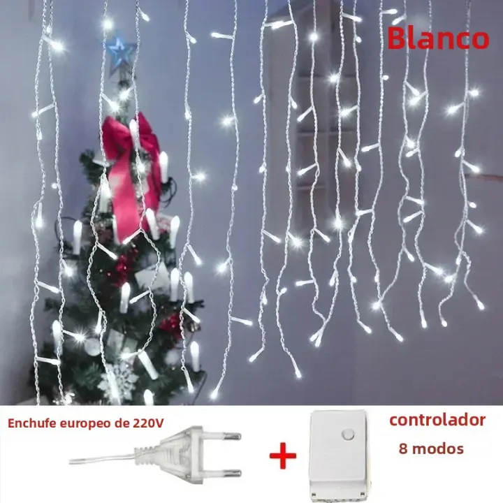 Luces LED De Navidad En Forma De Copos De Nieve Cadena De Luces De Fairy Para Decoración Exterior De Fiestas Y Año Nuevo 2025 - 1