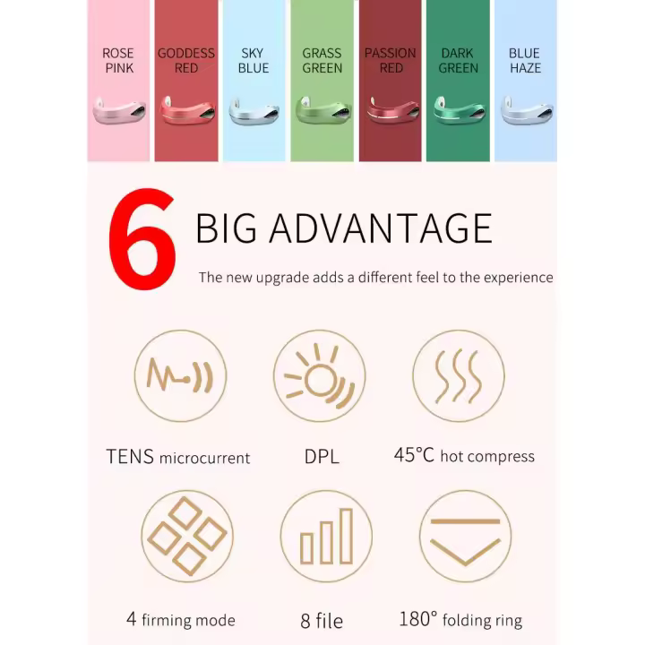 Dispositivo de estiramiento Facial en V, cinturón de estiramiento de línea en V, De Luz therapy LED with fotones Rojos y azules, masajeador Facial EMS, Máquina adelgaza para el cuidado Facial,mejor la elasticidad de la piel,Envío rápido - 1