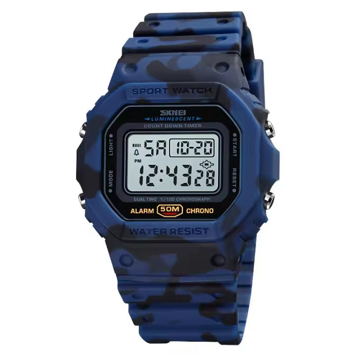 Smartwatches Reloj Digital a Prueba para niños a 50 m con 12/24H /Alarma/Luz de Colores EL - 1