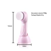 Limpiador facial eléctrico tres en uno, cepillo de limpieza facial con masaje giratorio multifunción, dispositivo de limpieza facial para limpieza de poros y espinillas, rosa - details 19