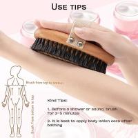 Cepillo De Baño De Cerdas De Abeto Natural Cepillo Seco Exfoliante Y Masajeador Para Controlar La Circulación Sanguínea Meridian Dredging Unisex - details 4