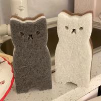 Juego De 4 Piezas De Esponja De Gato Lindo Para Cocina - Herramientas De Limpieza Y Lavado Duros Y Duraderos - details 5