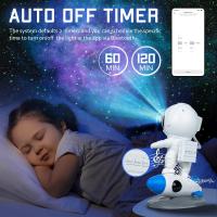 Proyector De Galaxia Con Astronauta Luz Nocturna Para Dormitorio Proyección De Nebulosa Rotación 360° Ajustable Regalo Para Niños - details 4