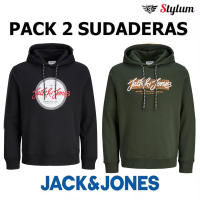 Jack & Jones Pack 2 Sudaderas con capucha Hombre Mod JJURBAN Color Black y Buffer Bag Logo estampado Moda Casual Informal ideal OTOÑO INVIERNO - details 1