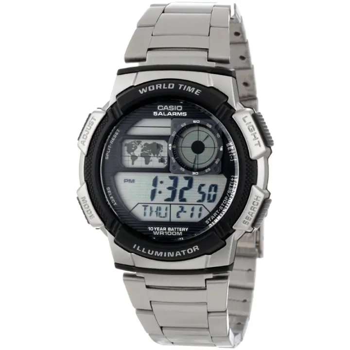 Casio Ae-1000wd-1av Collection Reloj Para Para Hombre Color Plateado - 1
