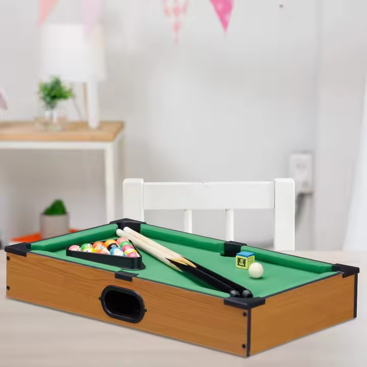 Futbolín de Mesa de Madera - Billar de Mesa de Madera - Air Hockey de Mesa de Madera - Juegos Compactos para niños y Adultos - 1 vs 1 Mesita （BALL 2499） - 1