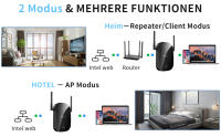 Repetidor WiFi, Amplificador WiFi 1200Mbps (5GHz y 2.4GHz) con Pantalla LED, Repetidor de señal WiFi doméstica soporta Modo repetidor / Router / Ap / Puente. - details 2