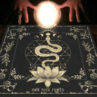 Mantel De Tarot Con Tu Poder En Forma De Serpiente Y Estampado Floral Y Vegetal Para Decoración De Altar Estilo Clásico Material Poliéster/Celulosa - details 8