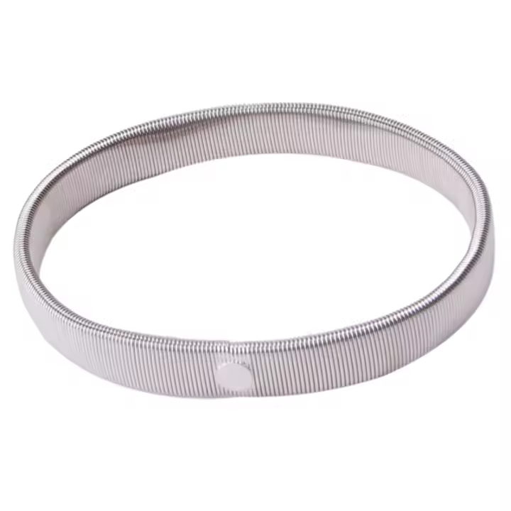 Pulsera Punk Unisex Elasticidad Metálica Pulsera De Hoop De Acero Inoxidable Anillo De Malla Para Hombres Y Mujeres Perímetro 26cm - 1