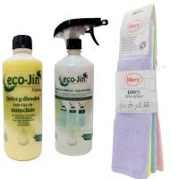 Ecojin 1 Litro con Aroma a Elegir + Pack de 4 Bayetas para Todas las Superficies – Limpiador Multiusos Sin Tóxicos: Quitamanchas, Desengrasante, Seguro para el Hogar y la Salud. Ecojin Original de Laboncler, Limpia y Brilla con Máxima Eficacia - details 1