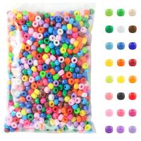 500pcs De Cuentas De Plástico En Colores Para La Fabricación De Joyas DIY Trenzas De Pelo Pulseras Collares Artesanías Pequeña Empresa - details 0