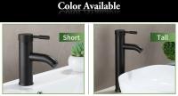 Grifo de baño de estilo minimalista negro, mezclador de agua fría y caliente, grifos de lavabo de acero inoxidable - details 1