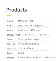 MAP BROTHER M3031 N-Pole Poles De Camuflaje Plegables Para Senderismo Y Correr Outdoor Palas De Caminar De Aleación De Aluminio 7075 Con Cierre Rápido Y Punta De Rodamiento De Tungsteno Cobalto - details 14
