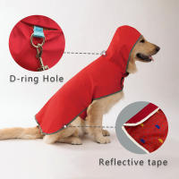 Chaqueta Impermeable Para Perros De Todas Las Estaciones Con Cierre Rápido De Velcro Y Recubrimiento De Poliéster PU Doble Cara - details 3