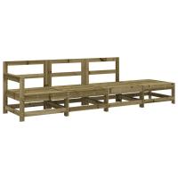 vidaXL Juego de muebles de jardín 4 pzas madera maciza abeto Douglas Pino natural, Pino blanco, Pino gris Conjunto Terraza Muebles Jardín Exterior Juego de Muebles de jardín Mueble Jardín Exterior Muebles de Salon Exterior - details 4