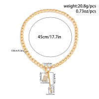 Collar De Moda Para Mujer Con Cadena Gruesa Y Llavero Brillante Accesorio Lindo Para El Cuello Joyería Al Final De 2024 - details 0