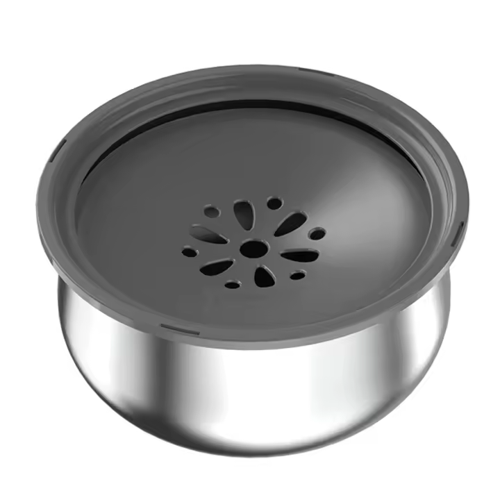 Cuenco de agua de acero inoxidable para perro, alimentador lento sin derrames, dispensador a prueba de derrames, 4,3 L - 1