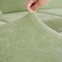 Cubierta De Sofá De Alta Elasticidad En Chenille Cubierta De Cojín Monocromo Universal Para Todas Las Estaciones Fáciles De Instalar - details 9