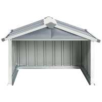 Cobertizo para cortacésped acero galvanizado gris 92x97x63 cm Decoración de muebles de jardín al aire libre - details 3