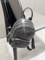 Mochila De Cristal Brillante Diseño Artesanal Lujo Diseñadora Bolso De Mano Para Mujer Material Metálico Con Lining De Poliéster - details 10