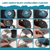 Desbrozadora Eléctrica Plegable con Batería de Litio 1800W - 7800 RPM, Alta Velocidad y Portátil (Sin Cable, Ligera para Jardín) - details 3