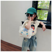 Bolso De Peluche Sanrio Grande Capacidad Con Dibujos Animados Melody Kuromi Y Cinnamon Bolso De Mano Para Mujer Regalo De Cumpleaños Kawaii - details 3