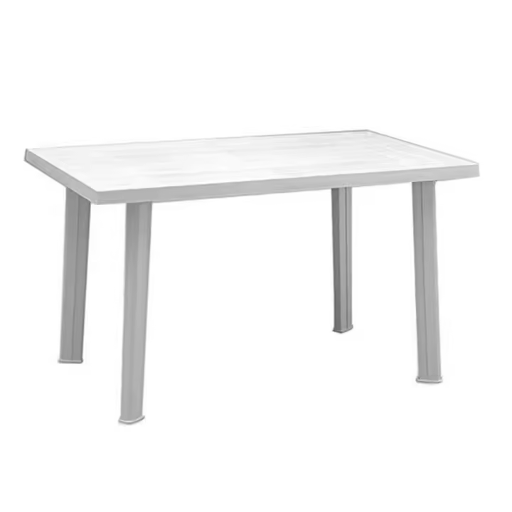 Mesa Progarden Velo Blanca de Resina 126x76 Cm - Fácil Montaje - 1