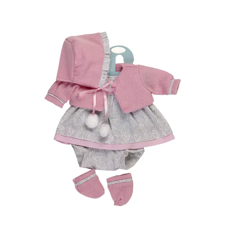 Muñecas Berbesa, Conjunto vestido, pololos y chaqueta para muñeca de, 42cm, Muñecas para niñas muñecas juguetes para niñas muñecas recien nacidas muñecas recien nacidos - 1