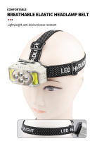 Linterna Frontal LED Potente Recargable USB Impermeable Para Camping Pesca Mineria Lámpara De Corbata Luz Túnel De Viaje - details 7