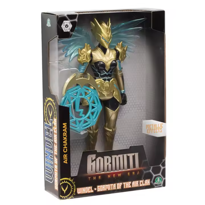 Figura Gormiti 27 cm con arma y 9 puntos de articulación ¡el arma se puede poner y quitar para una mayor personalización! - Modelos surtidos (Famosa GRV06000) - 1