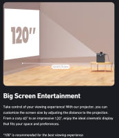 ETOE D2 Pro Proyector, 200 ANSI, Android TV 10, 1080P nativo, 2 altavoces estéreo de 3 W y sonido extensible, corrección trapezoidal de 4 puntos + 4 direcciones y zoom, a prueba de polvo - details 9