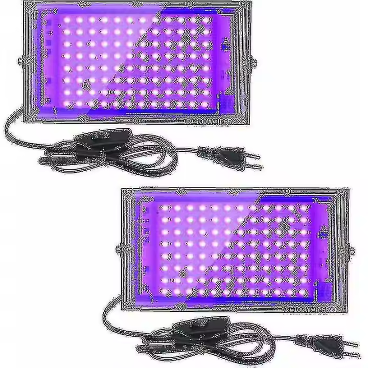 Iluminación ULTRAVIOLETA del reflector de 2PC 100W LED Blacklight IP65 waterproof-Efecto PARA EL Acuario, Partido de SSIT - 1