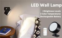 Lámpara De Pared Magnética Sin Cable Con LED Y Control Remoto 3 Documentos Intensidad Variable Cargable Por USB Para Dormitorio - details 0
