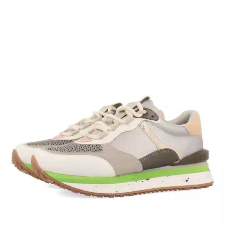 Gioseppo Zapatilla Mujer Plata Tonos Pastel Flúor Confortables - 1