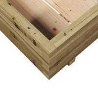 vidaXL Jardinera de madera de pino impregnada 90x90x26,5 cm - details 5
