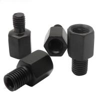 Adaptadores De Espejo Para Motocicleta 1 Par Negro Conversión De Espejos Traseros Tornillos M10 10MM M8 8MM Derecho Y Izquierdo Hilo - details 0