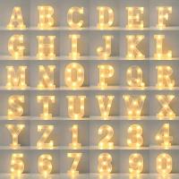 1PC Luz De Noche LED Blanco Con Alfabeto Y Números Potenciada Por Batería Decorativa Para Hogar Bodas Cumpleaños Y Fiestas Navideñas - details 4