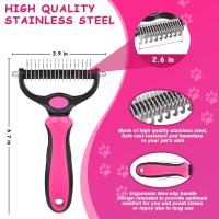 Peine Para Mascotas Desplumador Para Perros Y Gatos Herramienta De Desenredado Para Peluquería De Animales Reducción De Pelo Flotante Previene El Enredo Del Pelo - details 7
