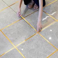Cinta Adhesiva Para Pared Y Piso Impermeable 50M Dorada Y Negra Self-Adhesive Para Cubierta De Juntas De Azulejos Decoración Del Hogar - details 1