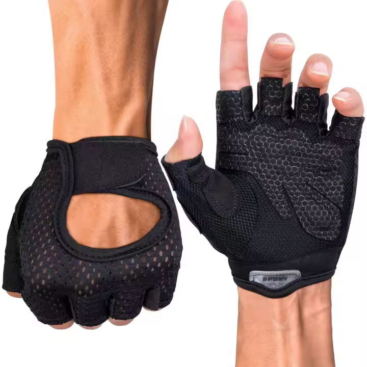 Guantes Gimnasio, Guantes Gym sin Dedos Antideslizante Guantes Fitness, Pesas, Crossfit, Ciclismo, Gloves de Entrenamiento para Hombre y Mujer - 1